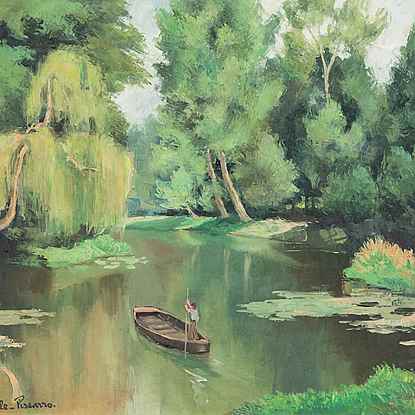 Homme en barque - Paulémile Pissarro (1884 - 1972)